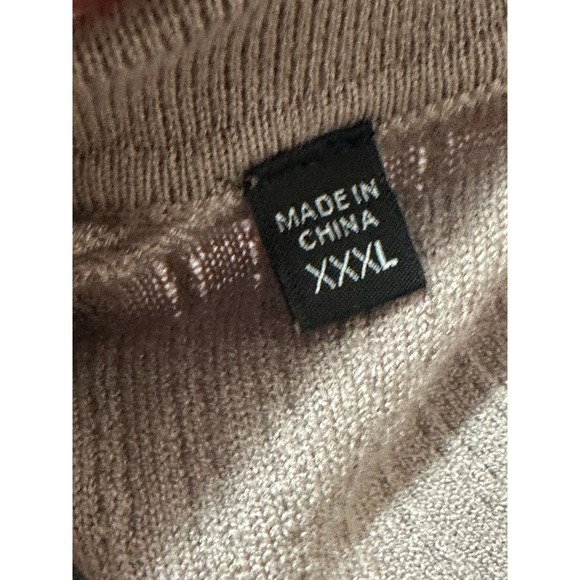 Nova men beige collared v neck short sleeves lightweight sweater size XXXL - Picture 5 of 9